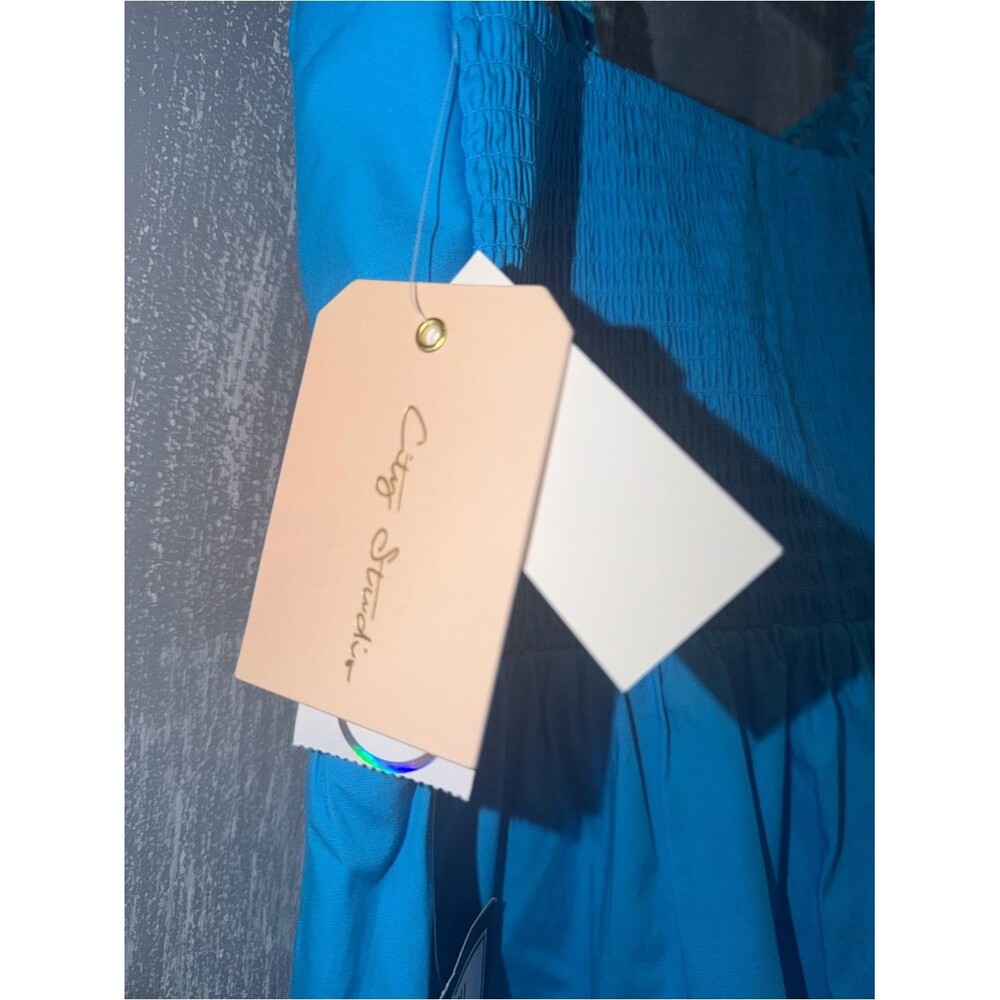 City Studios Bright Blue Tiered Mini Dress 💙✨ - Picture 7 of 9